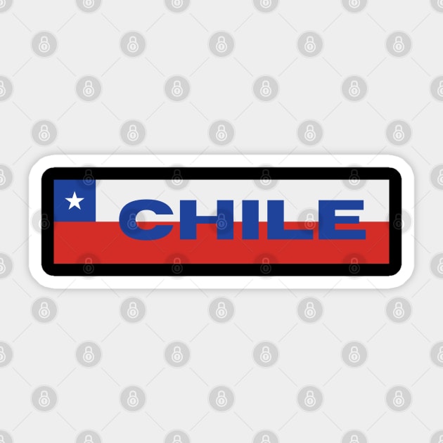 Chilean Flag Sticker by aybe7elf